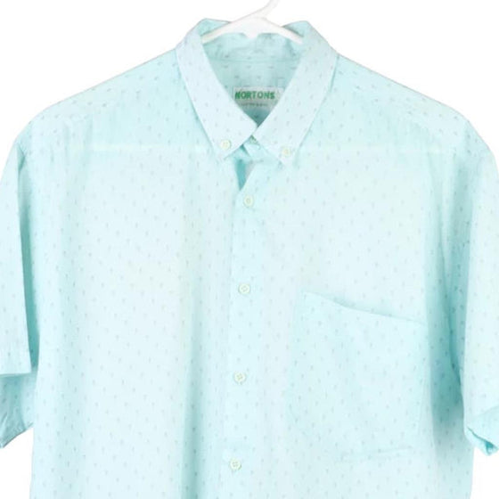 Vintage blue Nortons Short Sleeve Shirt - mens large