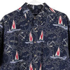 Vintage navy Puritan Patterned Shirt - mens large