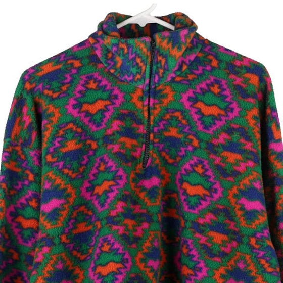 Vintage multicoloured Hello Fleece - mens x-large