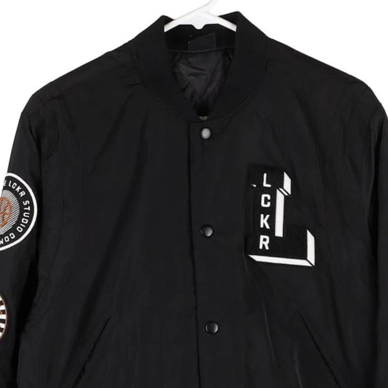 Vintage black Lckr Baseball Jacket - mens small