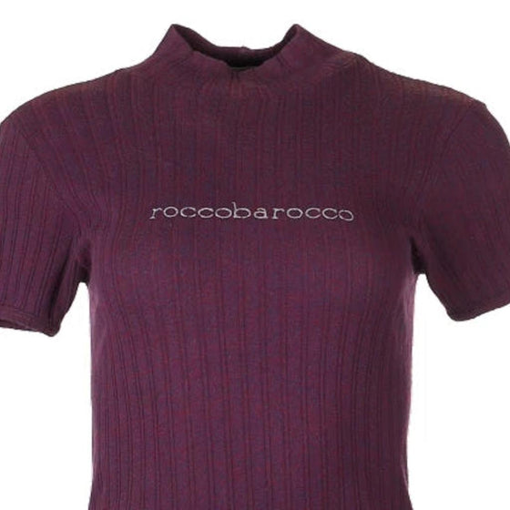 Vintage purple Roccobarocco T-Shirt - womens small