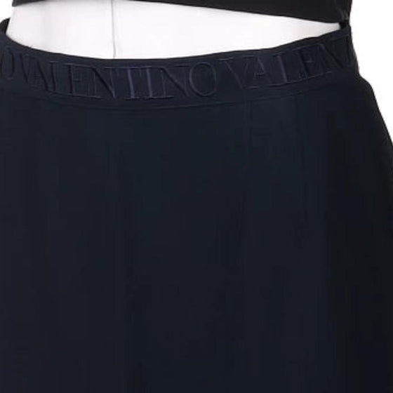 Vintage navy Valentino Midi Skirt - womens 24" waist