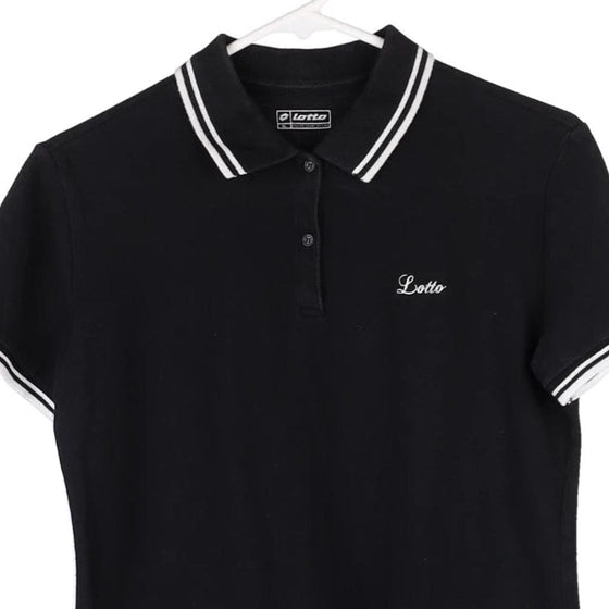 Pre-Loved black Lotto Polo Shirt - womens x-large