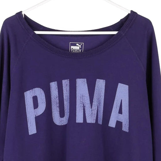 Pre-Loved purple Puma Sweatshirt - womens large