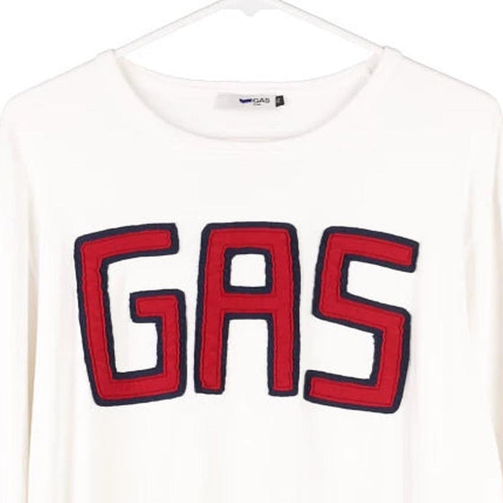 Vintage white Gas Long Sleeve Top - mens x-large