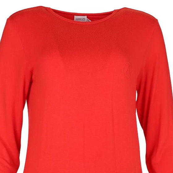 Vintage red Armani Long Sleeve Top - womens small