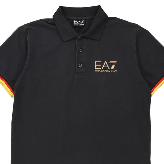 Ea7 Polo Shirt - Small Black Cotton