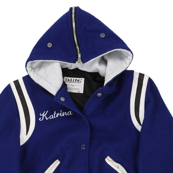 Vintage blue 1980s Made in USA, Katrina Delong Varsity Jacket - womens small