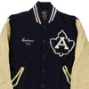 Vintage blue Andrew '04 Rennoc Varsity Jacket - mens medium