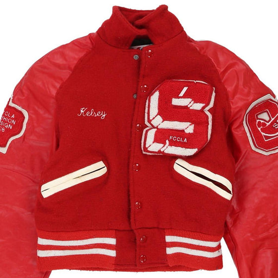 Vintage red Kelsey, FCCLA 08 Mecca Varsity Jacket - womens x-small