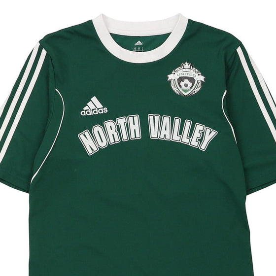 Vintage green North Valley Adidas Football Shirt - mens small