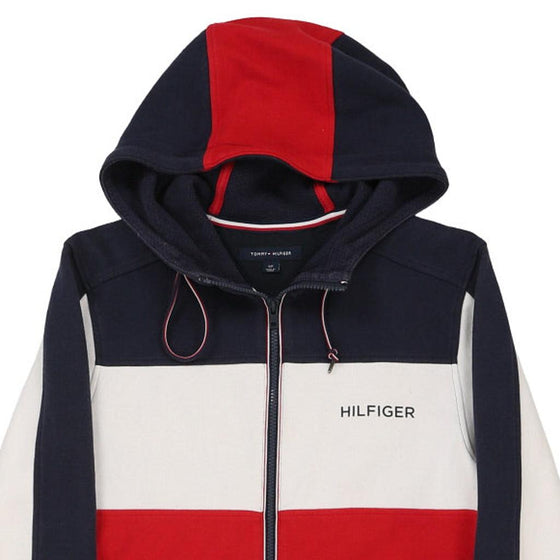 Vintage block colour Tommy Hilfiger Hoodie - mens small