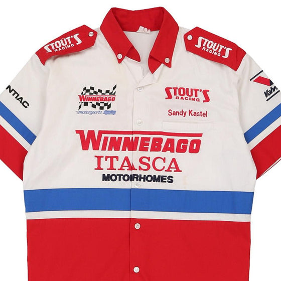 Vintage red Stouts Racing Fast Track Apparel Short Sleeve Shirt - mens large