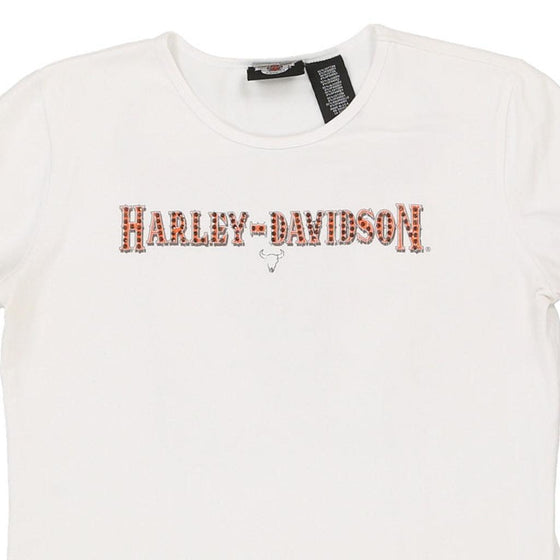 Vintage white Harley Davidson T-Shirt - womens x-large