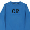 Age 10 C.P. Company Spellout Sweatshirt - Medium Blue Cotton Blend