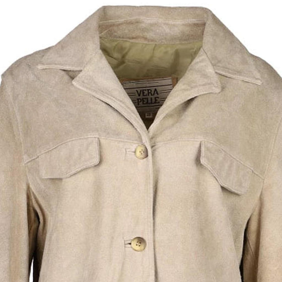 Vintage beige Unbranded Suede Jacket - mens x-large