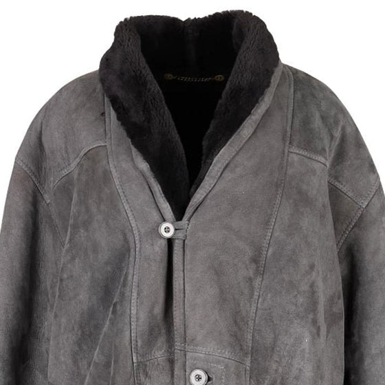 Vintage grey Ir-Sthef Sheepskin Jacket - mens x-large