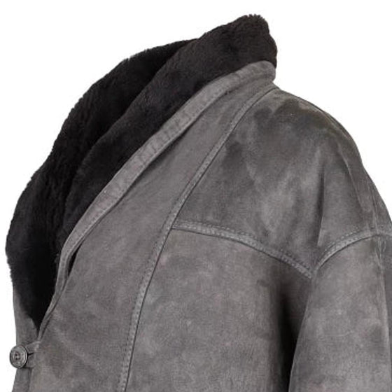 Vintage grey Ir-Sthef Sheepskin Jacket - mens x-large