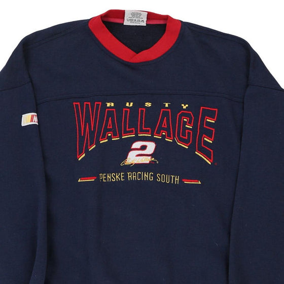 Vintage navy Rusty Wallace 2 Chase Authentics Sweatshirt - mens x-large