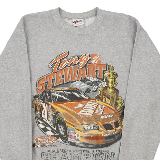 Vintage grey Tony Stewart Chase Authentics Sweatshirt - mens medium