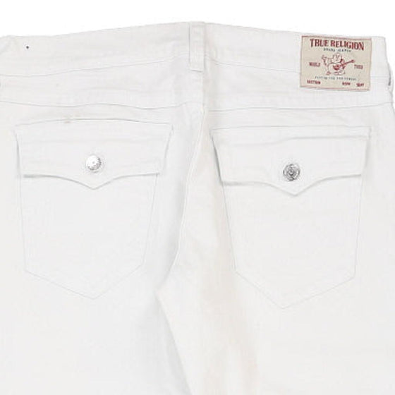 Vintage white Ricky True Religion Trousers - mens 38" waist