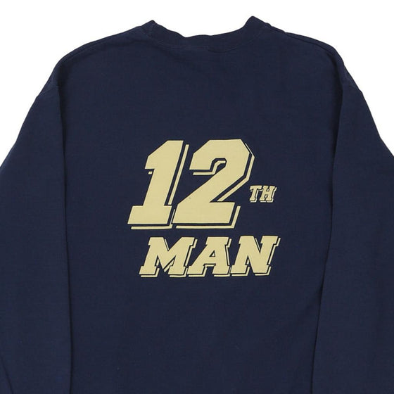 Vintage navy Oakhill Football Fruit Of The Loom Sweatshirt - mens large