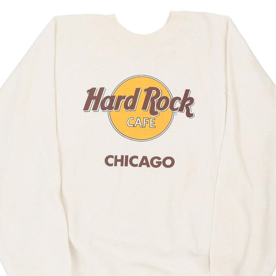 Vintage white Made in USA Chicago Hard Rock Cafe Sweatshirt - womens x-large