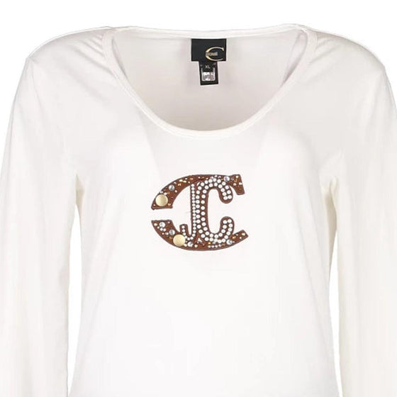 Vintage white Just Cavalli Long Sleeve T-Shirt - womens x-large