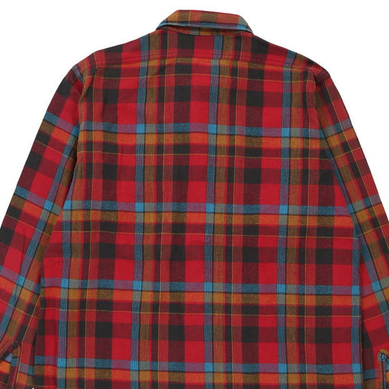 Vintage red Long Woolrich Flannel Shirt - mens large