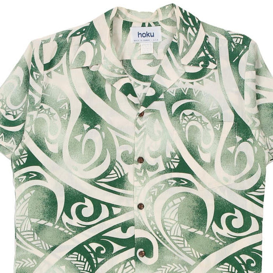 Vintage green Hoku Hawaiian Shirt - mens small