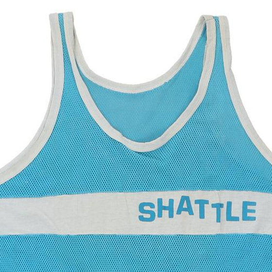 Shattle Unbranded Vest - Small Blue Cotton - Thrifted.com