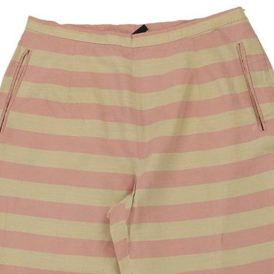 Gf Ferre Striped Trousers - 30W UK 10 Pink Cotton