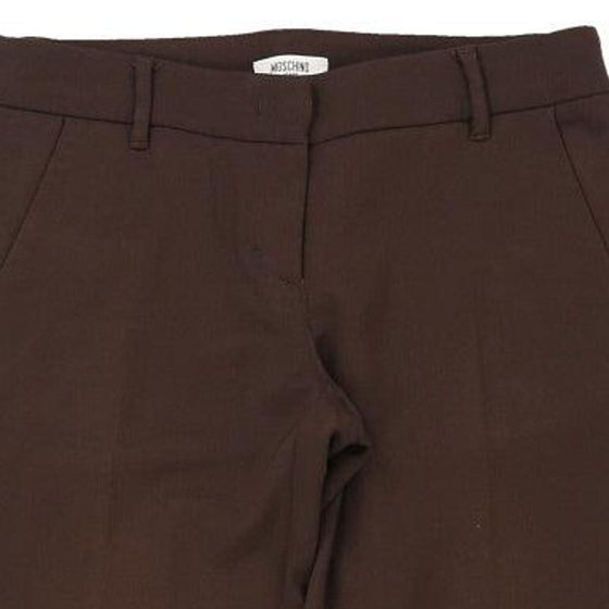 Moschino Jeans Trousers - 34W UK 12 Brown Cotton