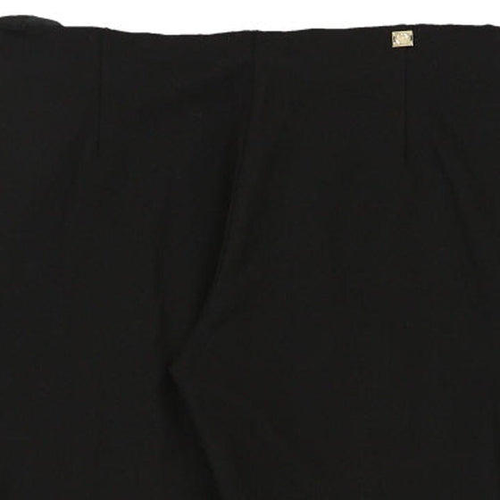 Cavalli Class Cropped Trousers - 40W UK 20 Black Cotton