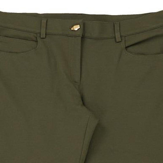 Cavalli Class Trousers - 38W UK 16 Green Cotton