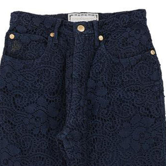 Roccobarocco Lace Jeans - 26W UK 6 Blue Cotton