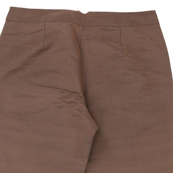 Armani Trousers - 34W UK 12 Brown Viscose