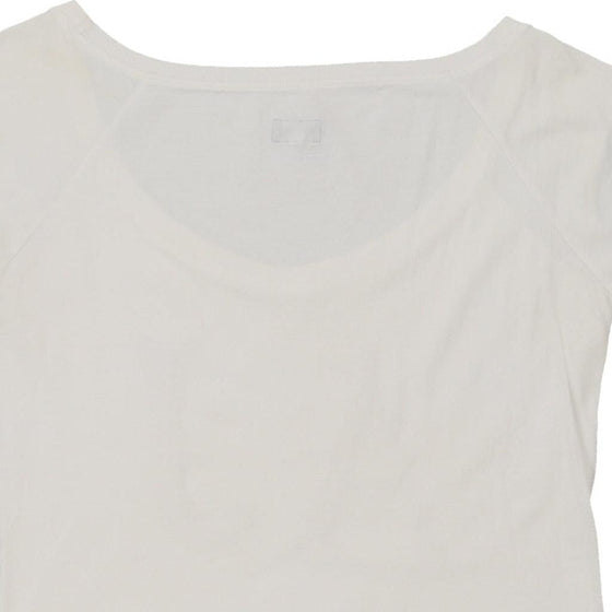 Armani Jeans Spellout Top - Large White Cotton