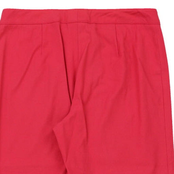 Les Copains Trousers - 32W UK 12 Red Cotton