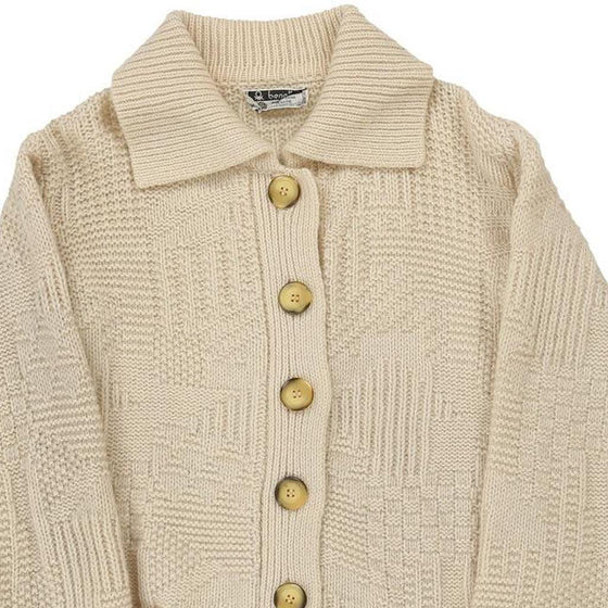 Benetton Cardigan - Large Cream Virgin Wool