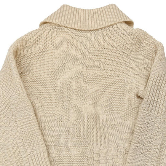 Benetton Cardigan - Large Cream Virgin Wool