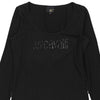 Just Cavalli Long Sleeve Top - Large Black Cotton