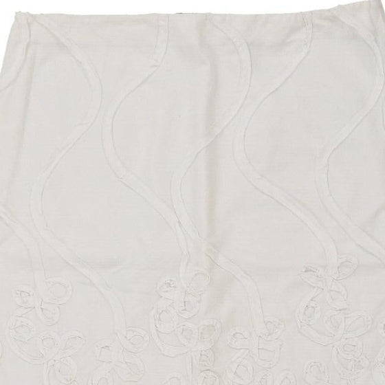 Byblos Midi Midi Skirt - 32W UK 12 White Cotton