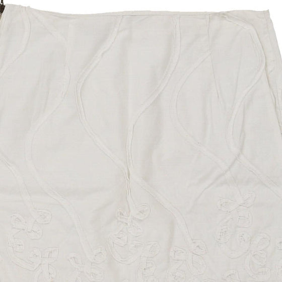 Byblos Midi Midi Skirt - 32W UK 12 White Cotton