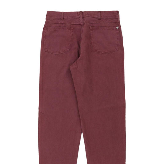 Stone Island Trousers - 32W UK 14 Red Cotton