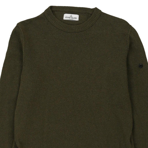 Age 12 Stone Island Jumper - Medium Green Wool Blend