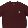 Pre-Loved burgundy Carhartt T-Shirt - mens large