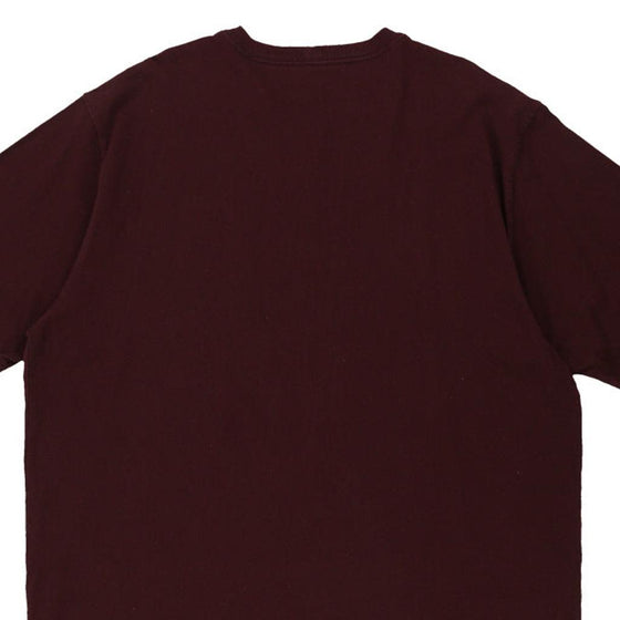 Pre-Loved burgundy Carhartt T-Shirt - mens x-large