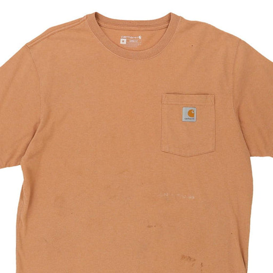 Pre-Loved beige Carhartt T-Shirt - mens medium