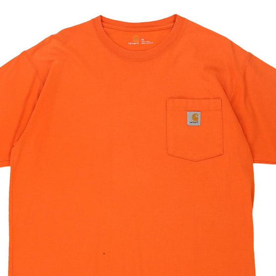 Pre-Loved orange Carhartt T-Shirt - mens medium